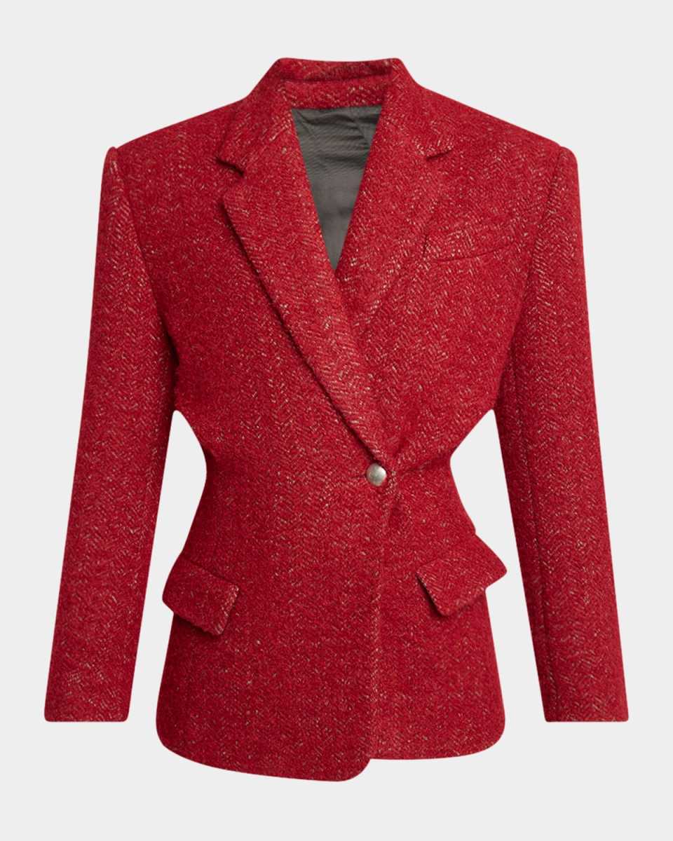 Gallie Mohair Double-Breasted Waisted Jacket